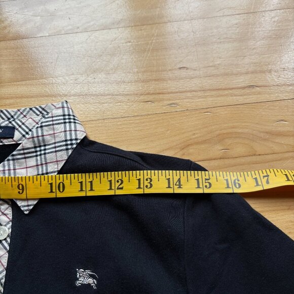 Burberry London Girls' Plaid Collar Long Sleeve Polo Shirt - Size 160A - Picture 2 of 13